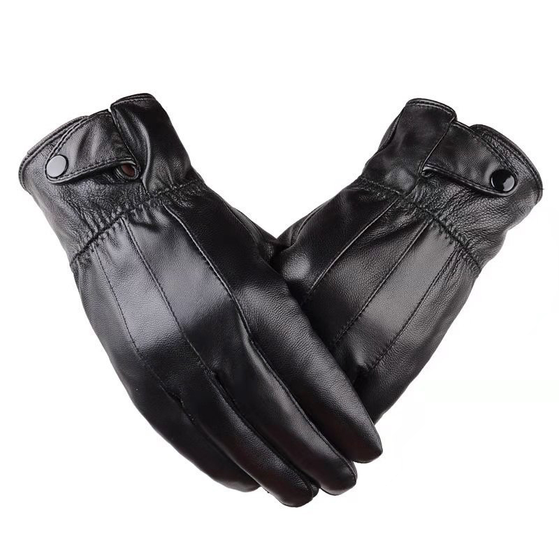 1pair Men's PU Leather Winter  - Leather Driving Glove recension och pris