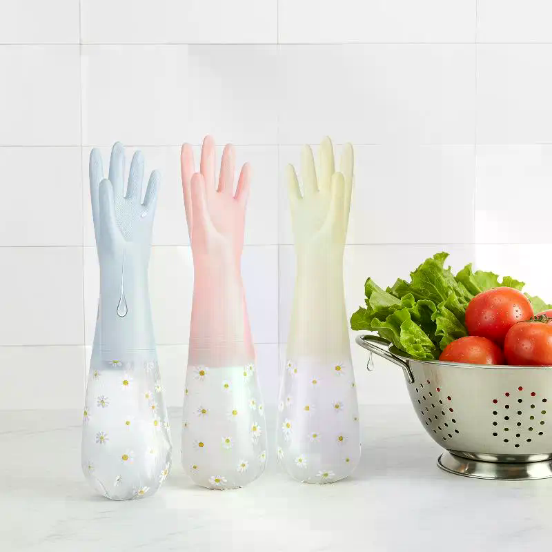 Floral Pattern Household Latex - Rubber Glove Cleaning recension och pris