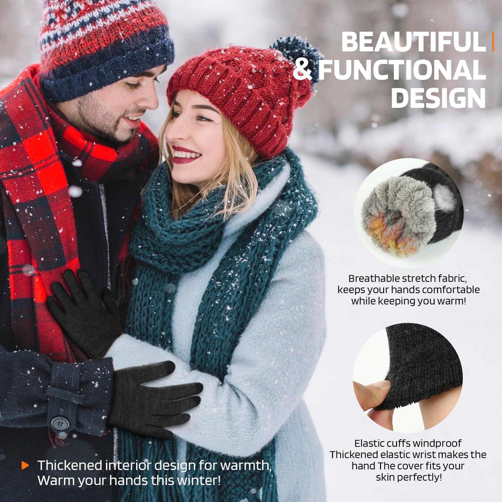 1-5Pairs Winter Outdoor Sports - Magic Touch Glove recension och pris