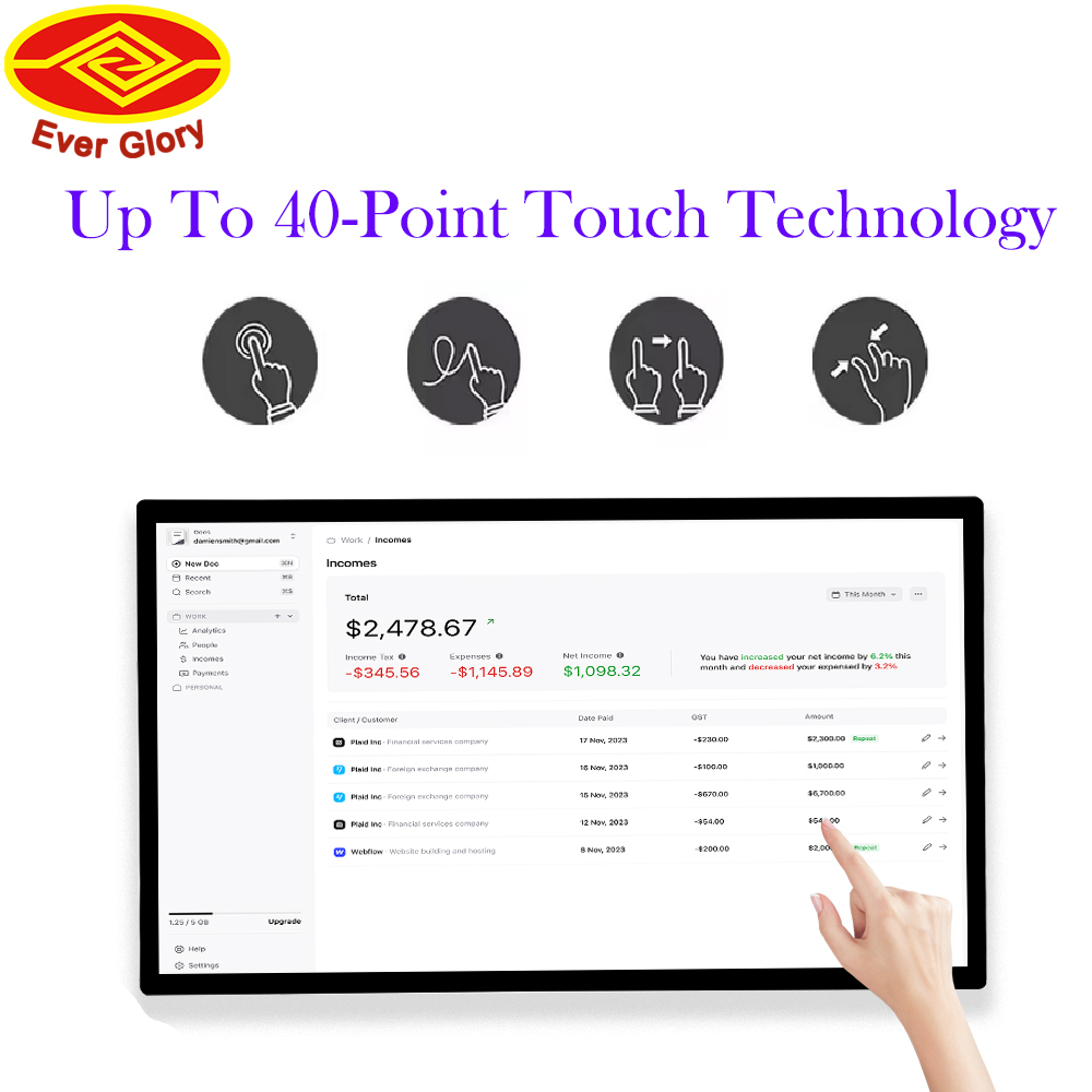 Customized 27 Inch High Bright - Touchscreen Glove Capacitive recension och pris