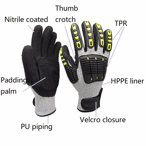 Heavy Duty Work Gloves Anti-Cu - Work Glove Impact recension och pris