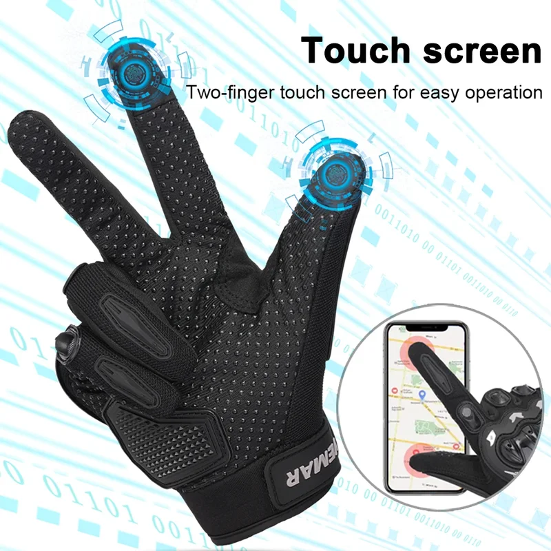 Touch Full-Finger Motorcycle R - Motorcycle Glove Knuckle recension och pris
