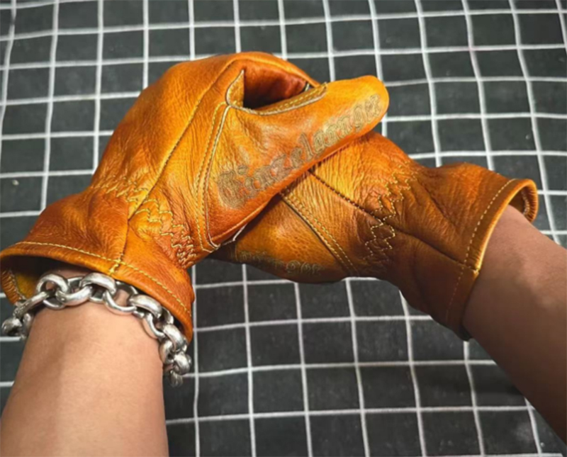 Handmade Genuine Leather Retro - Motorcycle Glove Knuckle recension och pris