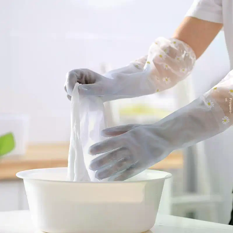 Floral Pattern Household Latex - Rubber Glove Cleaning recension och pris